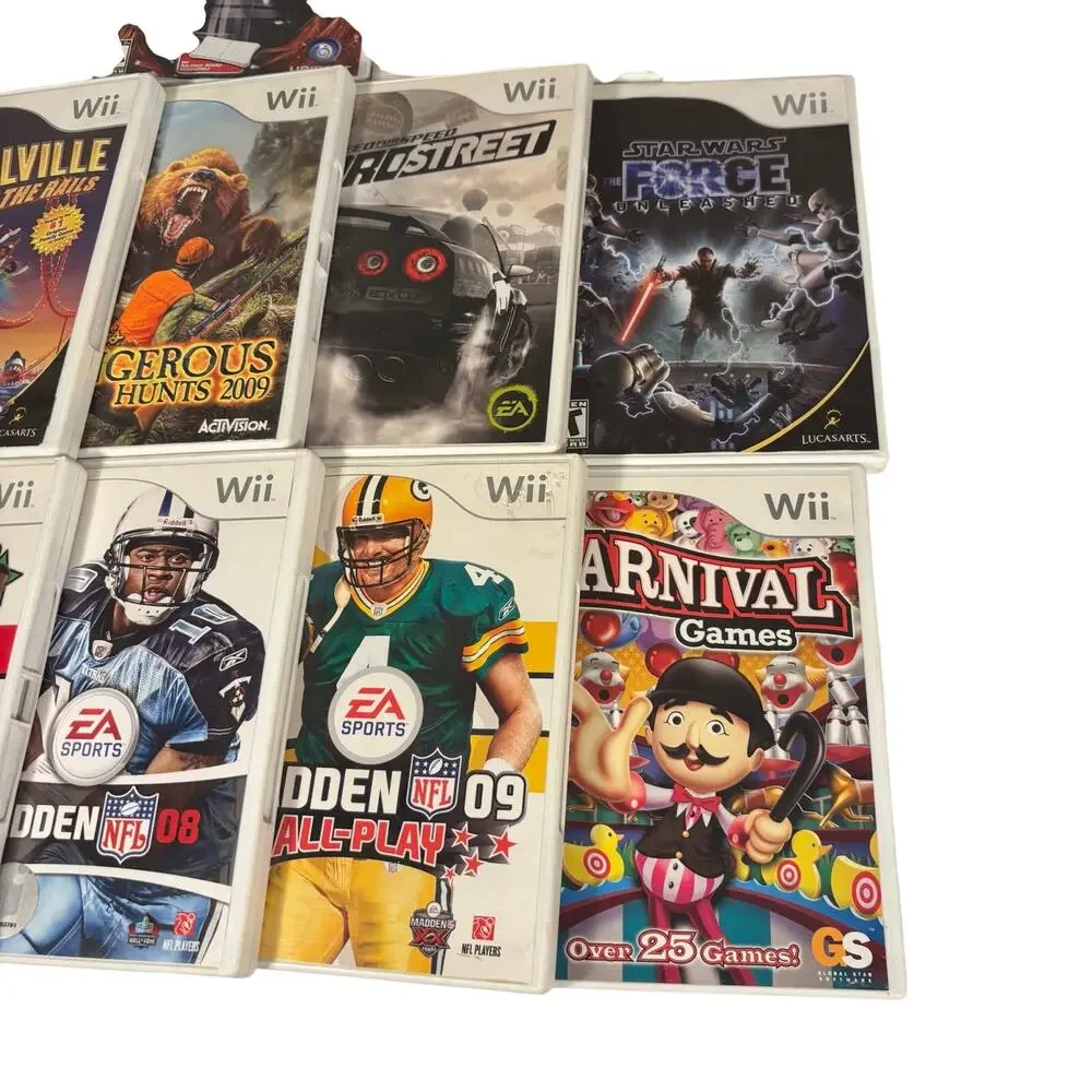 Nintendo Wii Video Game Bundle Lot of 10 Games with Cases TESTED WORKS